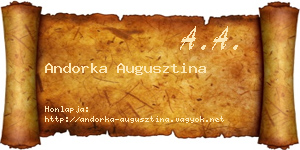 Andorka Augusztina névjegykártya